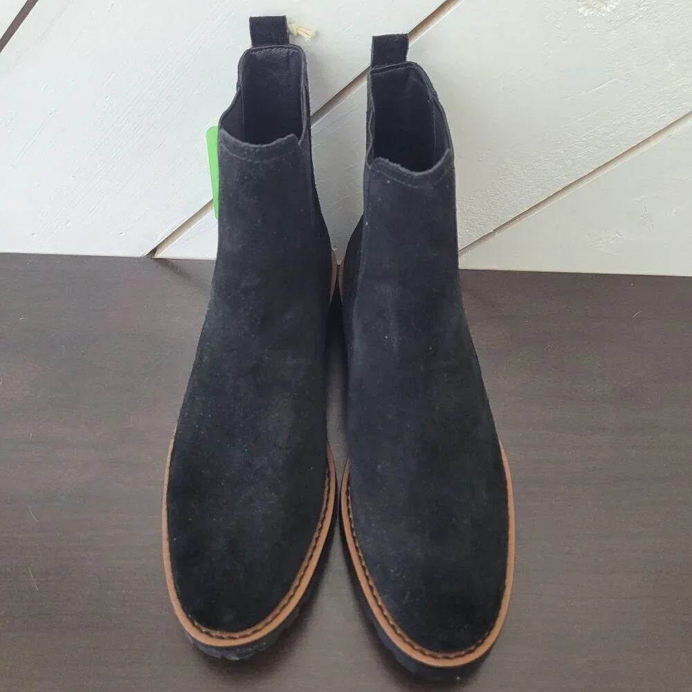 NEW Sam Edelman Women's 6.5 Jazmine Chelsea Boot Black Suede